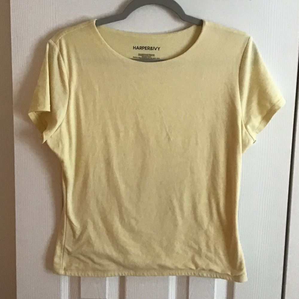 sunny yellow double fabric tee